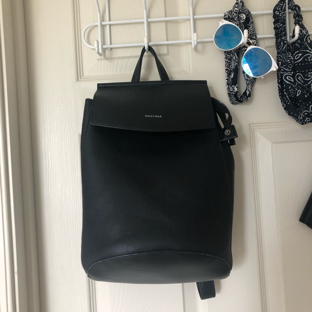 black leather back pack/ bag!!